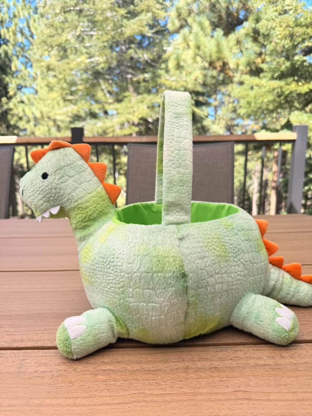 Dinosaur Plush Halloween Easter Basket